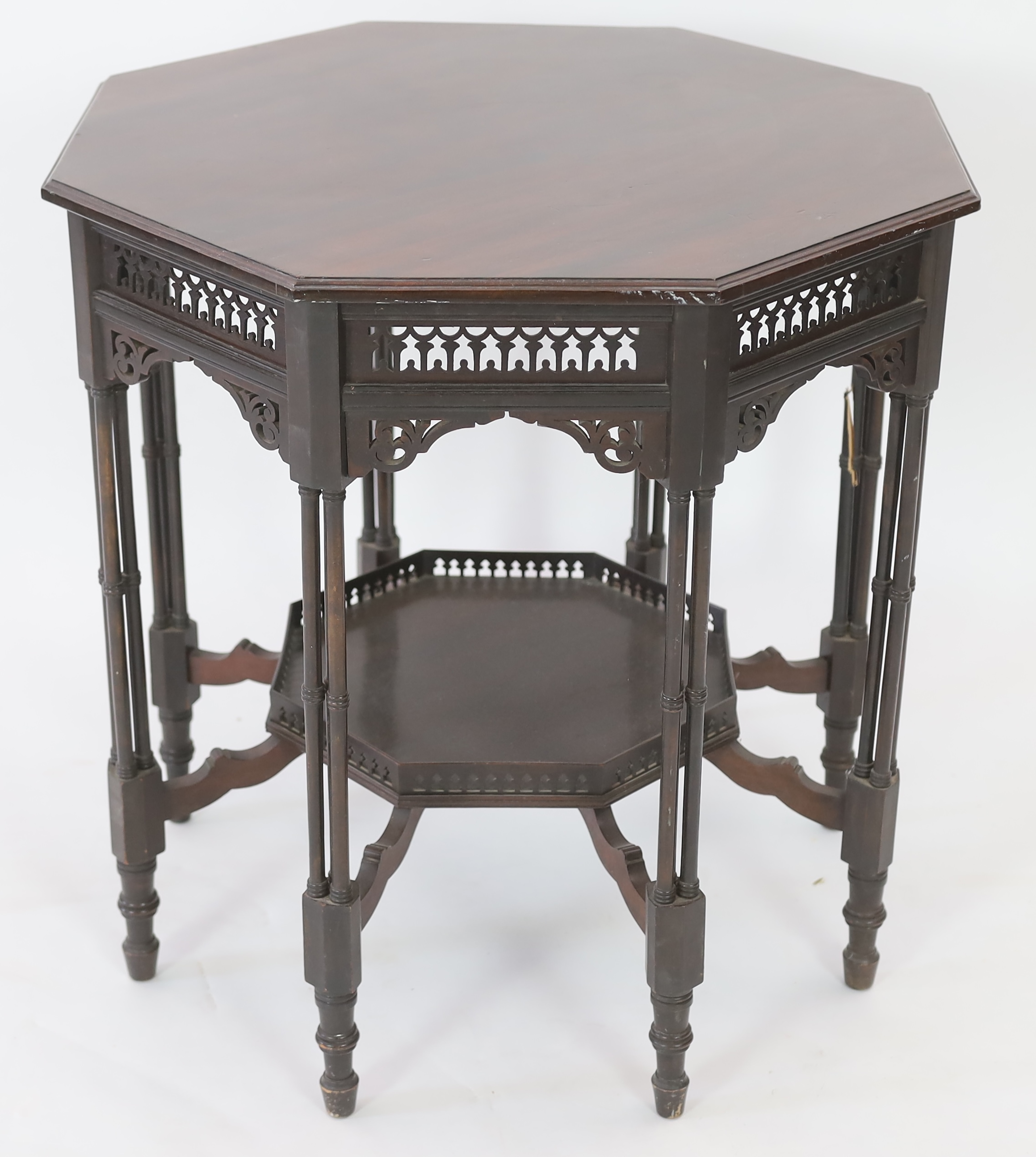 Royal Furniture: A late Victorian ebonised mahogany occasional table